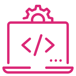Expert developers and designers - Custom Software Development Code Icon
